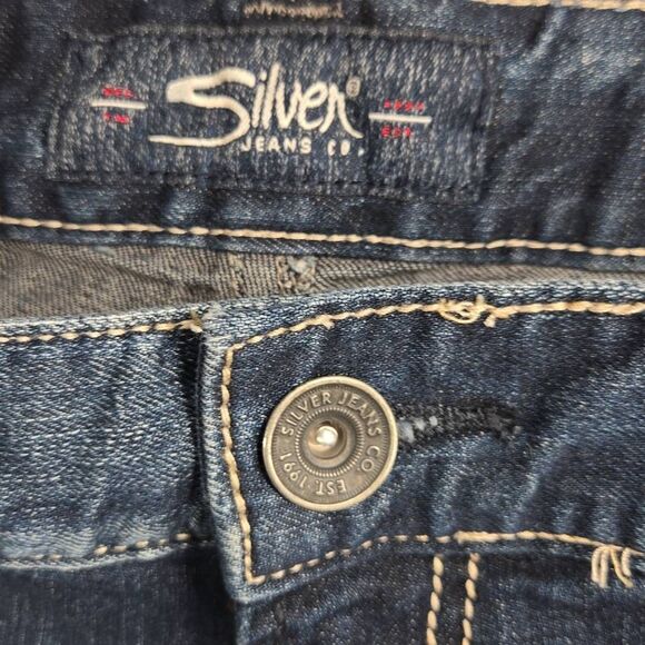 Silver Jeans Eddie 34x32 Taper Leg Relax Fit Distressed faded - Picture 4 of 12